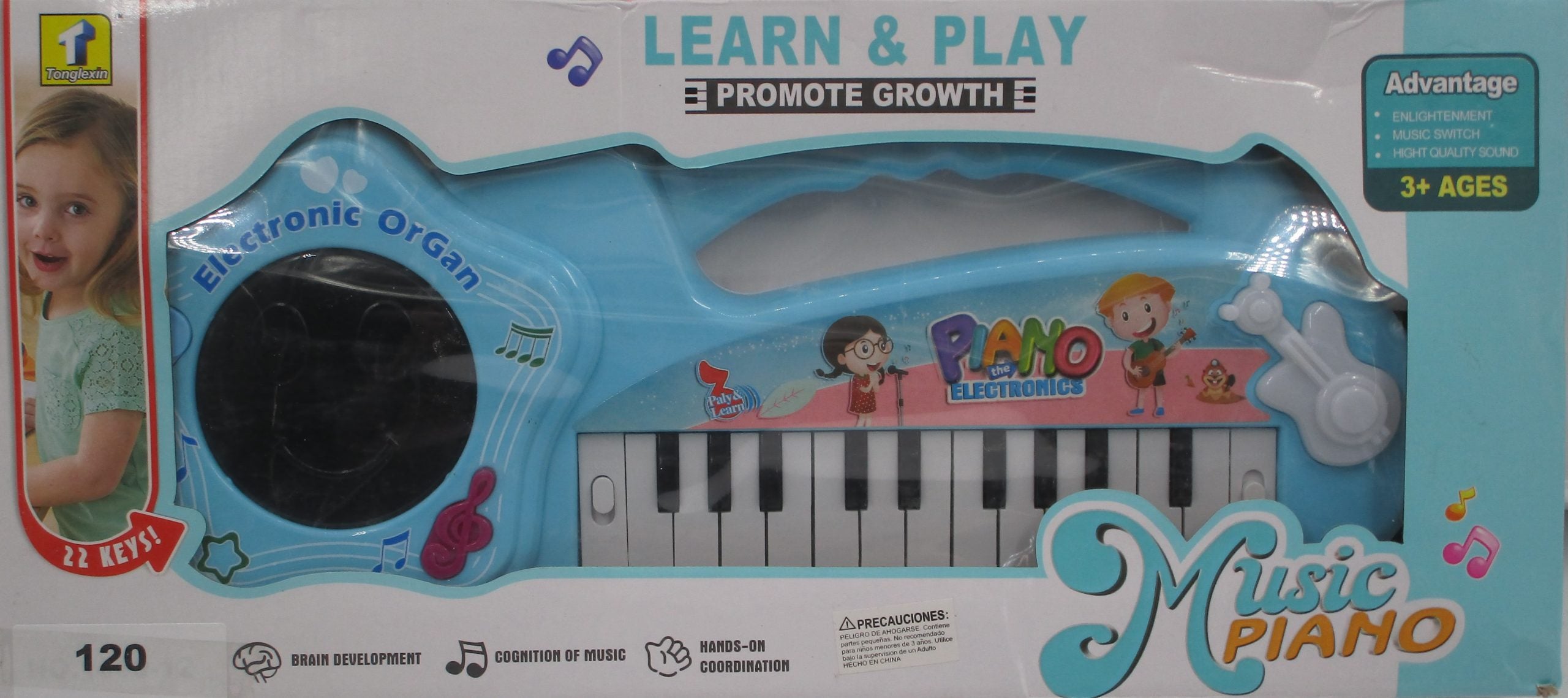 Piano Infantil XL My Piane Anaranjado Azul